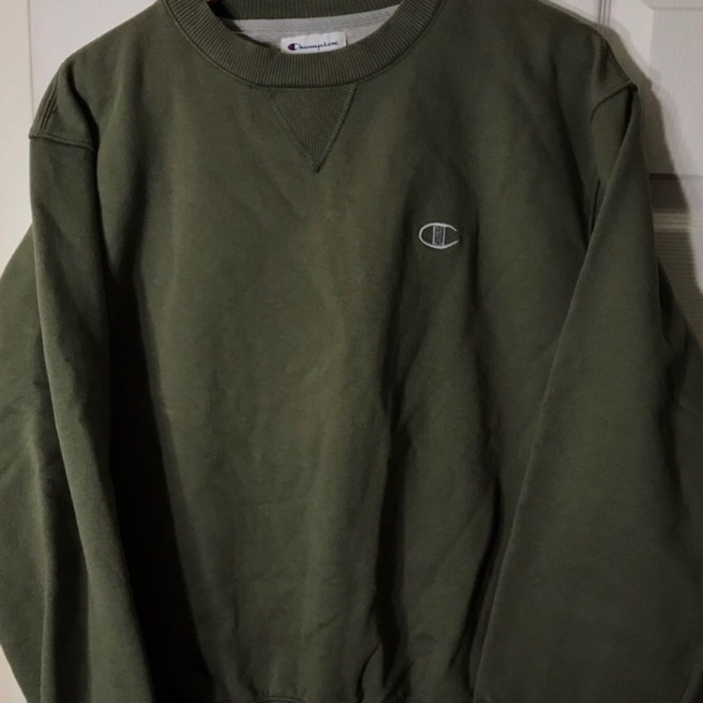 Olive green Champion crewneck